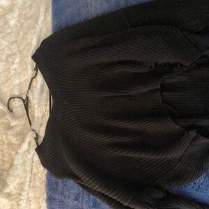 black sweater